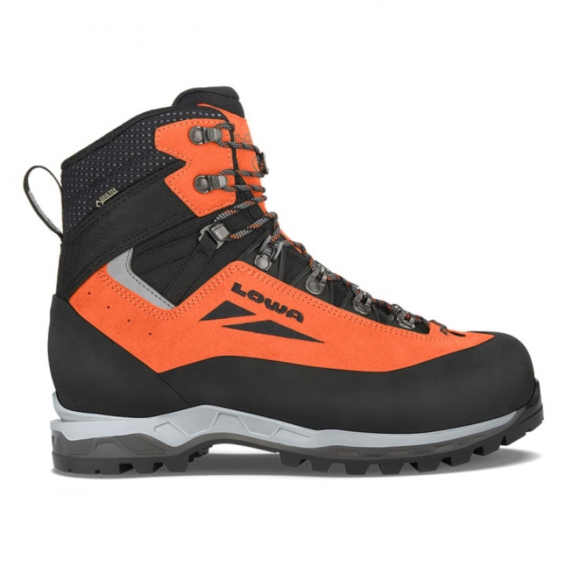 Orange / Black Men\'s Lowa Cevedale Evo GTX Mountaineering Boots | ZM3808-377